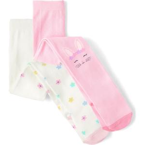 Gymboree, Girls, and Toddler Tights, Pink Bunny/ White Stars, 2T-3T
