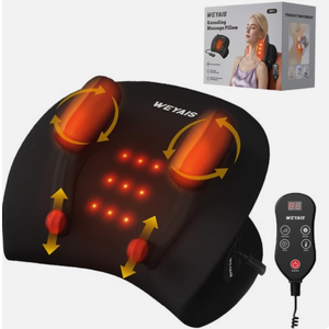weyais Neck Massager Pillow, Neck and Shoulder Relaxer with Heat, 3 Modes and Strengths, Neck Massager for Pain Relief Deep Tissue, Remote Control, Gift for Women Men Parents Christmas,Black