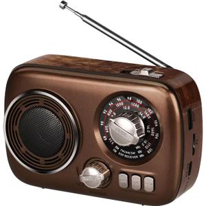 Gelielim Portable Radio AM FM SW, Bluetooth Speaker Retro Radio, Support USB/TF Card,Best SoundEasy to OperateRechargeable Battery Operated, Suitable for Indoor&Outdoor, Gift for Parents