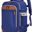 Travel Backpack for Women & Men, 15.6 inch Laptop Bag Flight Approved, Large Carry On Anti-theft Backpack for Travel Work Business Weekender (28L, Blue)