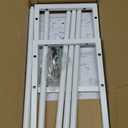 Expandable Wall Mounted Shoe Rack, 17"-31" Adjustable Hanging Shoe Rack Holds 8 Pairs, Heavy Duty Metal Shoe Holder with 2 Storage Hooks, Space Saving for Entryway Closet DoorwayWhite (1PACK)