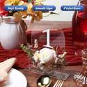 Table Number 1-15 for Wedding Reception Arch Acrylic Wedding Restaurant Table Number with Flower Trough 5" x 7" Mirrored Rustic Centerpiece for Bridal Shower Party Catering Banquet(Clear)