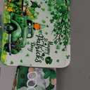 Lutto St Patricks Day Shower Curtain for Bathroom, St Patricks Day Shower Curtain Set with Rugs, Bathroom Set for St Patrick's Day Decorations, Gnomes Shower Curtain with Hooks for Bathroom Decor