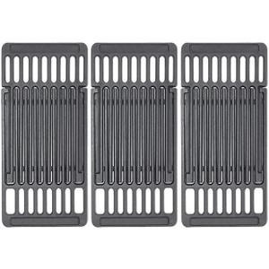 PCBZ0B (3-Pack) 8 inch wide Adjustable Cast Iron Cooking Grate Replacement for BBQ Grills Gas Eletric Grills, Universal Cooking Grids Extend from 14" up to 20" L