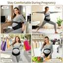 ChongErfei Maternity Belt, Pregnancy 3 in 1 Support Belt for Back/Pelvic/Hip Pain, Maternity Band Belly Support for Pregnancy Belly Support Band (L: Fit Ab 39.5"-51.3", Black)