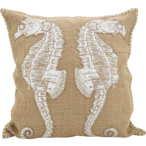 SARO LIFESTYLE Neptunian Collection Seahorse Throw Pillow, 20" (5442)