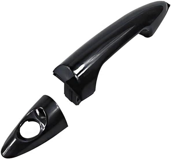 Black Front Left Driver Side Exterior Door Handle Outer Handle Compatible with Hyundai Accent 2012-2017 826511R000
