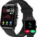 Smart Watch for Men, Alexa Built-in 1.85" HD Touchscreen Fitness Tracker with Bluetooth Call, 24/7 Heart Rate/Sleep/SpO2 Monitor, 100+ Sport Modes,2ATM Waterproof Smartwatch for Android iPhone(Black)