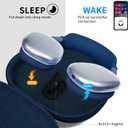 Hard Case for AirPods Max 2 Supports Sleep Mode, Travel Carrying Headphone Case with AirPods Max 2/1 Clear Ear Cups Cover/Silicone Earpad Case/Headband Cover, Protective Portable Storage Bag, Blue
