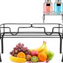 Blulu Metal Beverage Dispenser Stand for Parties Double Drink Stand Dispenser Holder Stand for Glass Jar Bottles(2 Gallon)