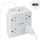 Multi Plug Outlet Extender, TESSAN Surge Protector Splitter with 3 USB (1 USB C Port) Wall Charger, Multiple Expander for Travel, Home, College Dorm Room