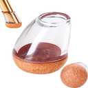 24 PCS Small Chair Leg Floor Protectors for Hardwood Floors, Round Silicone Caps with Felt Pads for 15-25 Slanted Legs, Chair Leg Covers to Protect Floors, Anti-Scratch & Noise(Clear, Fit 0.5"-0.8")