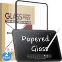 Esanik 2 Pack Like Paper Glass Screen Protector for iPad mini 7(2024)/iPad Mini 6(2021) 9H Tempered Glass Film with Alignment Frame, Writing Like on Paper, Anti-Glare, Apple Pencil Compatible