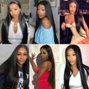 Human Hair Bundles Straight Human Hair Bundles Natural Black Straight Bundle 24 26 28 inch Double Weft Color 1B 150g/Pack