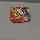 Mattel Games UNO Family Card Game, with 112 Cards in a Sturdy Storage Tin, Travel-Friendly, Makes a Great Toy for 7 Year Olds and Up