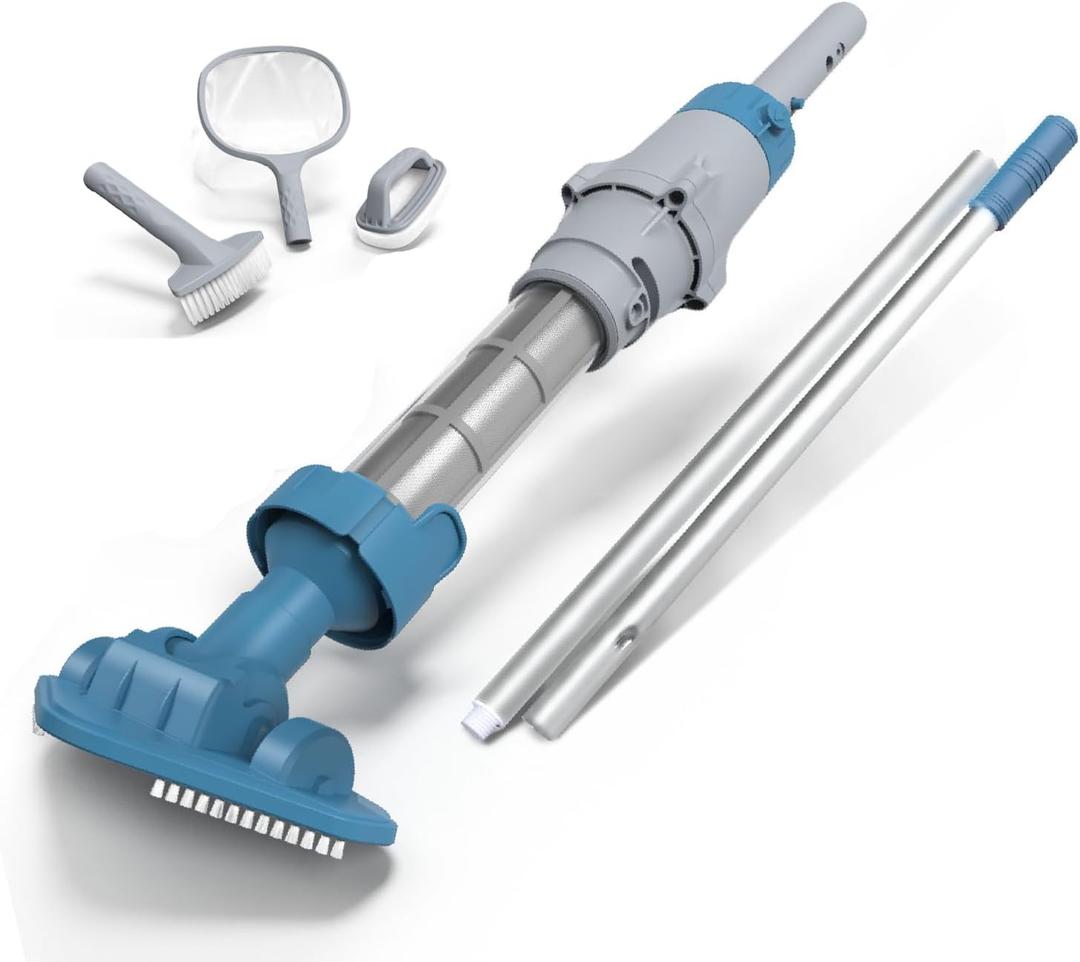 KOKIDO 5-in-1 Rechargeable Spa Vacuum Essential Kit - Multi-Angle Head, Section Pole, 3 Hand Tools: Skimmer, Scrubber, and Brush. Cold/Hot Water Safe, Ideal for Inflatable Spa Hot Tub Xtrovac100 KOKIDO 5-in-1 Rechargeable Spa Vacuum Essential Kit - Multi-Angle Head, Section Pole, 3 Hand Tools: Skimmer, Scrubber, and Brush. Cold/Hot Water Safe, Ideal for Inflatable Spa Hot Tub Xtrovac100