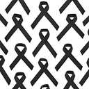 Ns Awareness Ribbons With Pins Black 250 Pack