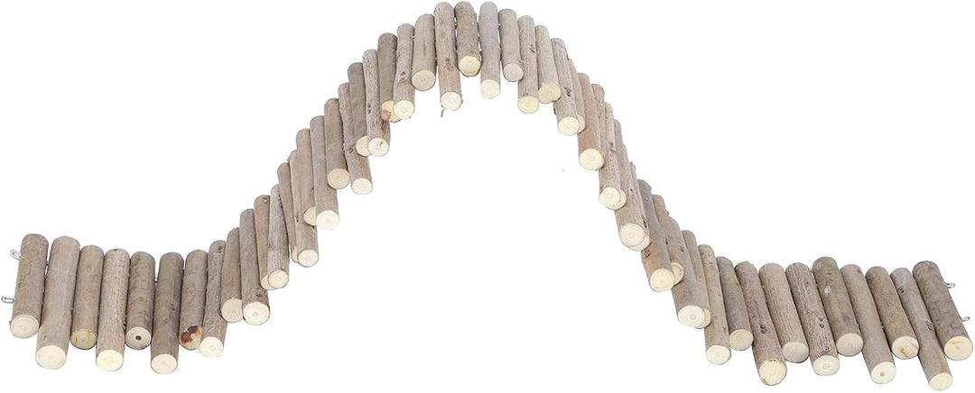 Yosoo Health Gear Hamster Wooden Fence Rat Ladder Bridge Toy Wood Hideout for Small Animals Bridge Reptils Pig Ladder Rat Chew Toys Reptile Play Climb (30CM Fence)
