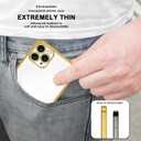 for iPhone 11 Pro Case Clear, Electroplating Protective Case, Thin Soft Transparent Protective Cover, Non-Yellowing Shockproof Military-Grade Protection Anti-Scratch Gold