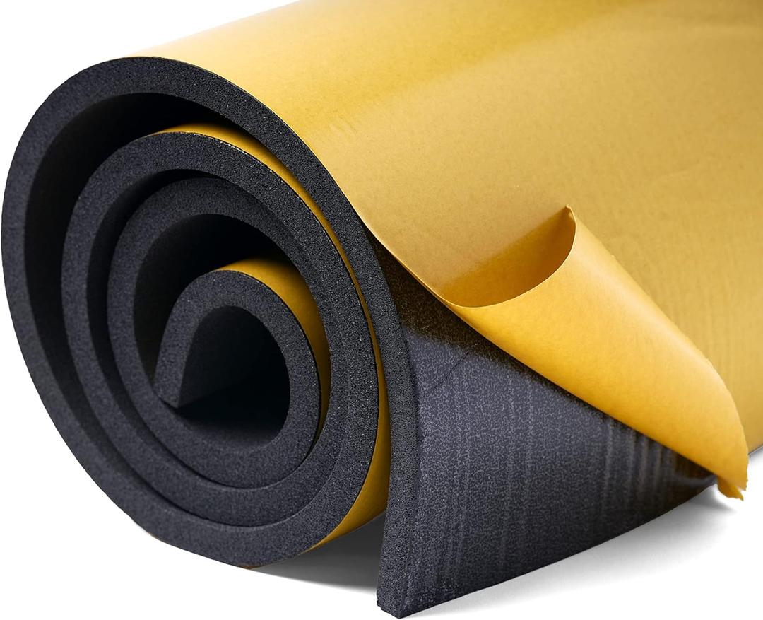 by Big UGGLY Foam Multiple Use, Auto Boat RV Insulation Roll, Medium Density Foam Padding with Adhesive, 60 x 16 x 1/2"