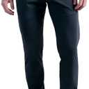 Haggar Men's Sport Travel Performance Straight Fit Flat Front Stretch Casual Pant Dark Grey, 32W x 34L