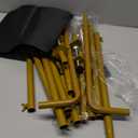 Over The Table Rod Stand with Clamps Adjustable 31"-110'' Length 31"-64" Height Gold Table Balloon Arch Stand with Storage Bag, Metal Decorating Rod Hanging