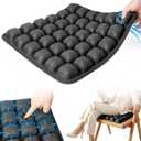 Upgrade Travel Cushion Airplane Seat with No External Pump, 3D Inflatable Seat Cushion, Adjustable Air Cushion with Non-Skid, Coccyx Tailbone Pain Relief Chair Pad for Office, Car, Wheelchair