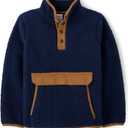 Gymboree Boys and Toddler Long Sleeve Half Snap Sherpa Pullover (6, Tidal)