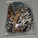 Bsubseach Women Ethnic Print Kaftan Beach Dress Plus Size Swimsuit Cover Up (Blue Coffee Leopard)