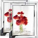 HORLIMER 8x10 Picture Frame Set of 2, Glass Photo Frame 8 by 10 for Tabletop, Horizontally or Vertically (Clear-2 Pack)