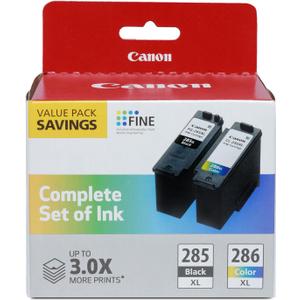 Canon PG-285 XL / CL-286 XL Genuine Ink Value Pack (2 Cartridges), Compatible with TR7820, TS7720/7722