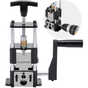 Wire Stripper Machine, Drill-Powered/Manual Two-In-One Wire Stripper Tool, Wire Stripping for 0.06"-1"(1.5~25 mm) Scrap Wire, Wire Stripping Tool for DIY Cable Copper (Black)