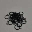 Hotop 30 Pieces Metal Drapery Curtain Rings and 30 Pieces Hanging Metal Curtain Drapery Pin Hooks for Window Door Shower(32 mm,Black)