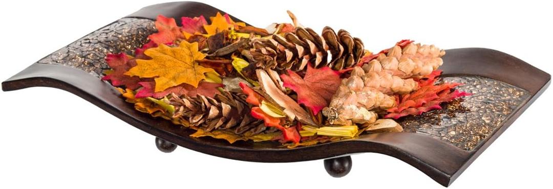 Creative Scents Schonwerk Brown Centerpiece Home Decor Crackled Mosaic Design, Table Decorations for Dining/Living Room/Coffee Table Decor - Best Wedding