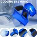 2PCS Cooling Eye Mask and Neck Ice Wrap,Cold Gel Eye Ice Pack for Sleep,Cooling Mask for Eyes,Reusable Ice Eye Patch Cold Compress for Puffy Eyes,Headache,Dark Circles,Migraines Relief,Blue