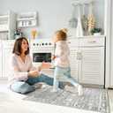 2 x GRANNY SAYS 2x3 Entryway Rug, Vintage Indoor Doormat for Entrance, Small Area Rug Non Slip Washable, Stain & Fade Resistant Soft Rug Runner for Kitchen, Bedroom, Farmhouse Carpet for Decor (Grey)