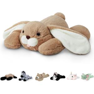 Niuniu Daddy 20" 3.3lb Bunny Weighted Stuffed Animal forKids and Adults, Soft Sensory Rabbit Plush Body Pillow for Calming Support, Large Animal Toy for Everyday Comfort