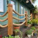 Twisted Manila Rope (2 Inch x 65 Feet) Natural Jute Rope Thick Hemp Rope for Docks, Nautical, Railings, Swing, Decorating