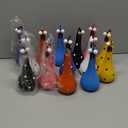 Chicken Statue Indoor Decor, Silly Chicken Decor Resin Statue Ornaments with Long Neck Handmade Unique Ornament for Home Garden Backyard Decoration (7 Chickens)