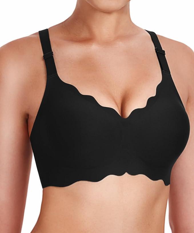 Gailife Women's Wireless Push Up Bras for Women No Underwire Seamless Full Coverage Supportive T Shirt Everyday Bras, size XL
