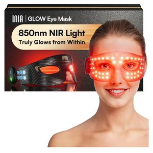 INIA Red Light Therapy Eye Mask for Under Eye Treatment & Rejuvenation - Skincare Device for Dark Circles, Wrinkles, Forehead Lines, Crow's Feet