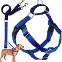 2 Hounds Design Freedom No Pull Dog Harness, Adjustable Harness and Leash Set, Easy Walking & Comfortable Control, Fits Small, Medium & Large Dogs, Solid Colors, Made in USA, 1" LG, Royal Blue