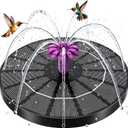 Solar Fountain for Bird Bath, 4W Solar Powered Water Fountain Pump, Outdoor Water Fountain with 6 Nozzles for Hummingbirds, Garden, Pool, Pond