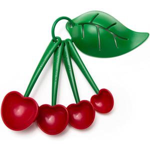 OTOTO Measuring Cups Set - Teaspoons for Dry & Liquid Ingredients, BPA-free & Dishwasher Safe, Funny Gifts, Baking Accessories, Unique Kitchen Gadgets (Mon Cherry)