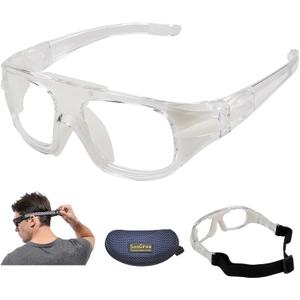 SooGree Sport Goggles Glasses Squash & Racquetball Goggles Basketball Glasses Adjustable Strap Resistant Impact