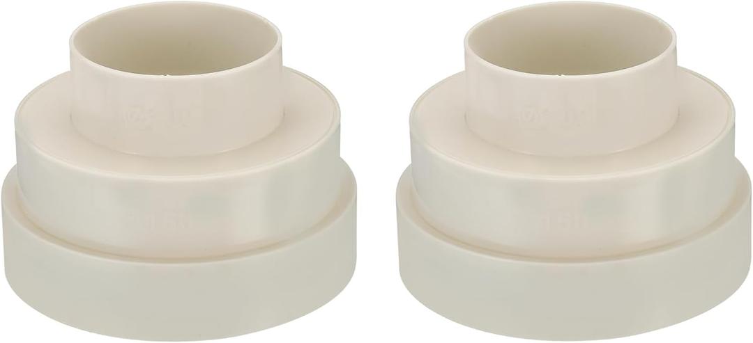 PATIKIL 6.5" to 6" to 4" Duct Reducer, 2 Pack Duct Connector Ducting Inline Adapter Increaser ABS Plastic Vent for HVAC Heating Cooling Air Ventilation