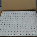 Spampur Peg Board, 4 Pack Metal PegBoard Organizer with Accessories, White Pegboard Panels with 50 Pcs Hooks and Baskets, Wall Organizer for Office, Craft Room Organization, Garage, Sewing Room