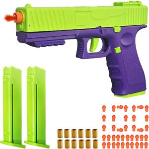 Automatic Shell Ejecting Toy Gun Pistol, Soft Bullet Toy Gun for Boys, Education Model Realistic Toy Pistol Shooting Game Toys Gifts Birthday for Boys Girls Adults