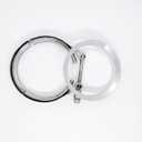 4" stainless steel Exhaust V-band Flange Clamp Kit For T4 flanged Borg Warner Turbo S400 S400SXE S475 S463 with the Flat face