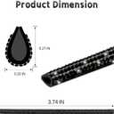 INSAUTO 10pcs Bling Car Accessories for Women, Auto Vent Outlet Trim, Rhinestone Bling Sedan Air Conditioner Decoration Strip(Black)
